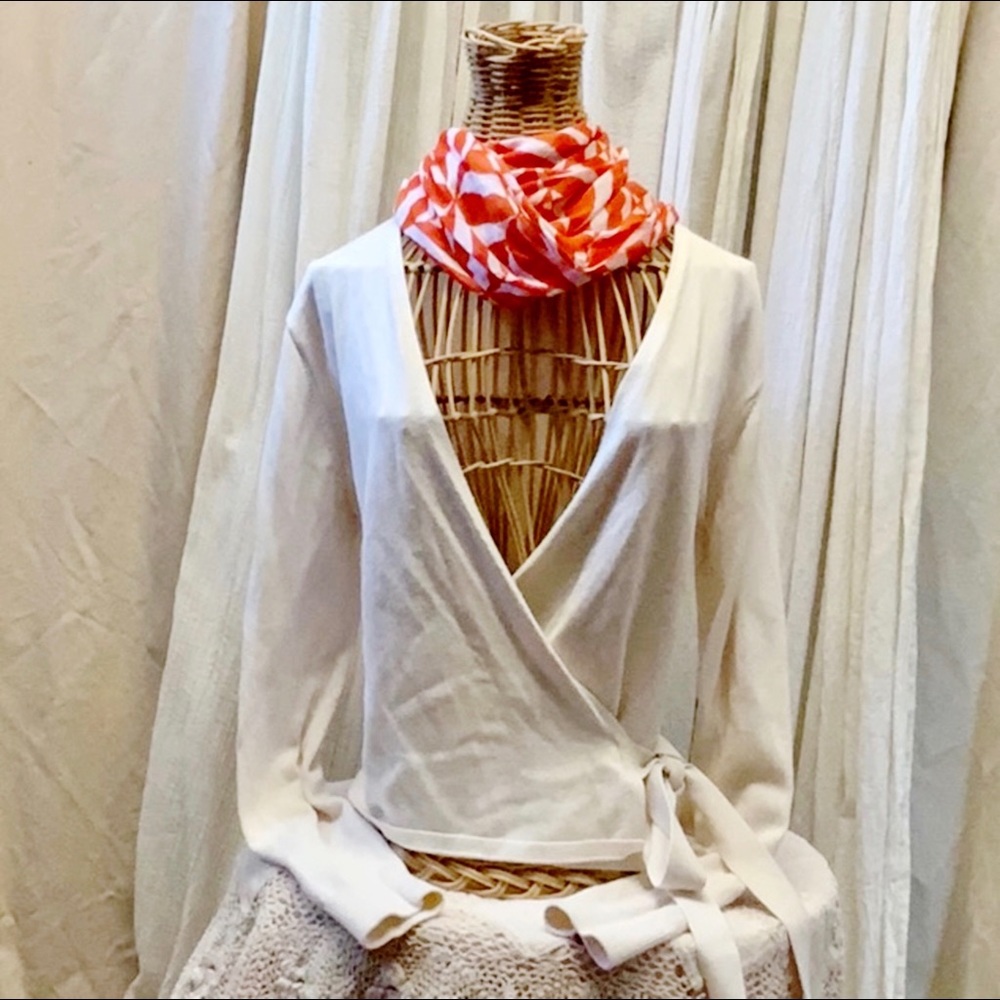 Banana Republic Wrap Around Sweater Top Sz M